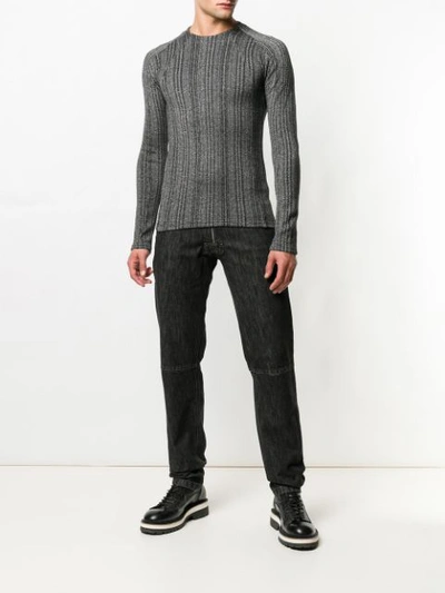Shop Gmbh Slim-fit Sweater In Metallic