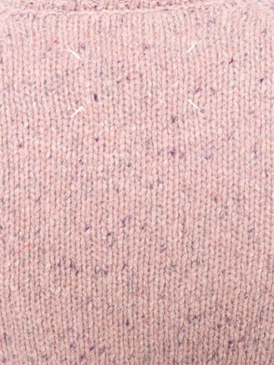 Shop Maison Margiela Crew Neck Knitted Jumper In 237 Pink