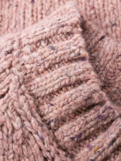 Shop Maison Margiela Crew Neck Knitted Jumper In 237 Pink