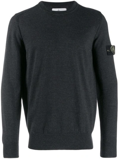 Shop Stone Island Crewneck Sweater In Grey