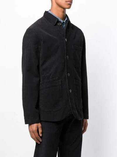 Shop Universal Works Corduroy Shirt Jacket In Black