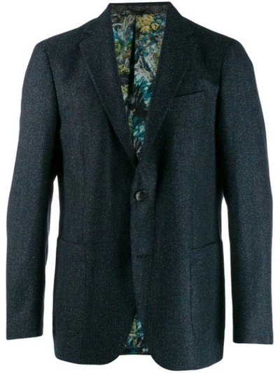 Shop Etro Single-breasted Blazer In 200 Cobalto