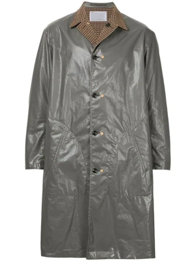 Shop Kolor Contrast Metallic Coat - Green