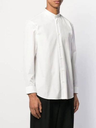 Shop Issey Miyake Hemd Mit Mandarinkragen In White