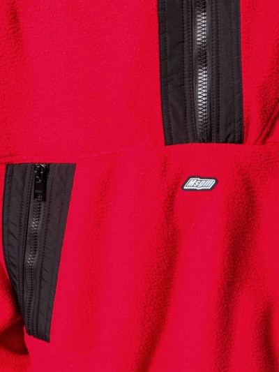 Msgm Zip Sweatshirt In Red