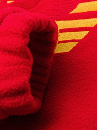 Msgm Zip Sweatshirt In Red