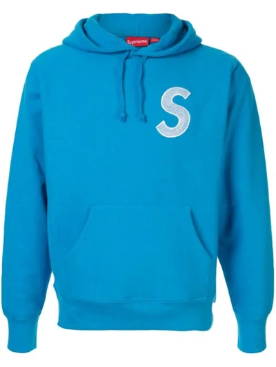 Shop Supreme S Logo Hoodie In Blue