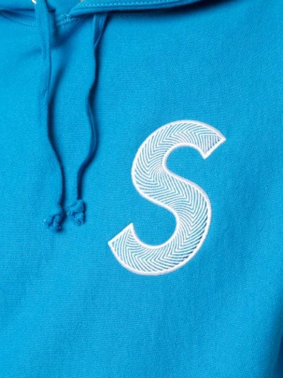 Shop Supreme S Logo Hoodie In Blue