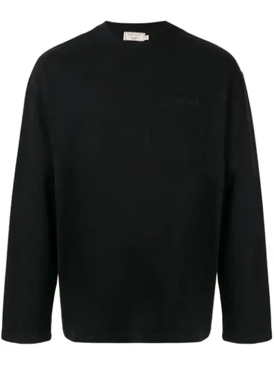 Shop Maison Kitsuné Chest Pocket Sweatshirt In Black
