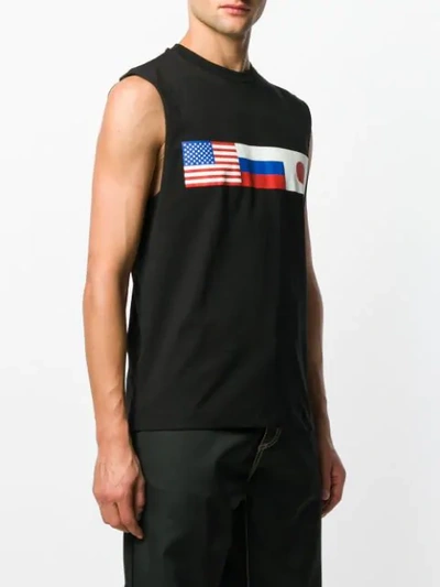 Shop Gosha Rubchinskiy Flag Print Vest Top In Black