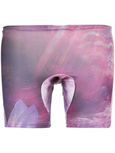 Shop Cottweiler Drawstring Waist Shorts In Purple