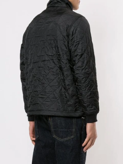 Shop Supreme Quilted Half Zip Pullover In Black