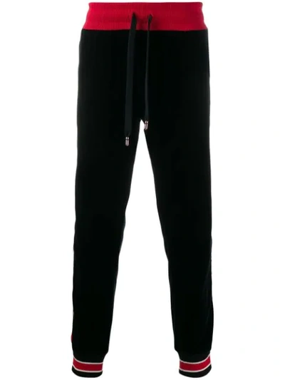 Shop Dolce & Gabbana Velvet Track Pants In Black
