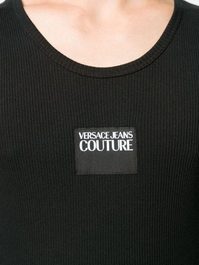 Shop Versace Jeans Couture Logo Patch Tank Top In Black