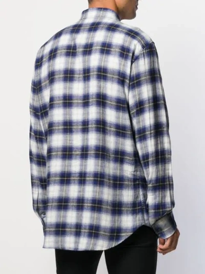 Shop Dsquared2 Check Flannel Shirt In Blue