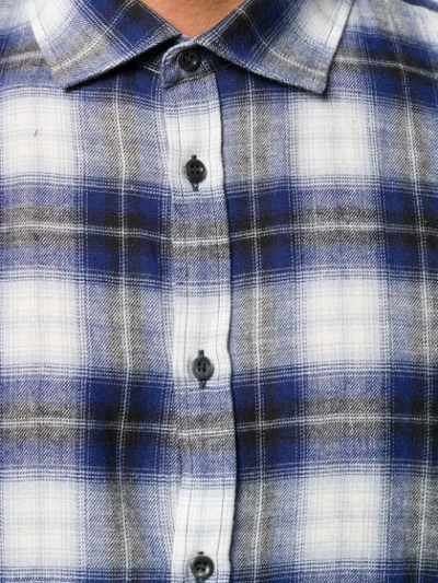DSQUARED2 CHECK FLANNEL SHIRT - 蓝色