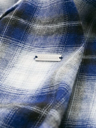 DSQUARED2 CHECK FLANNEL SHIRT - 蓝色