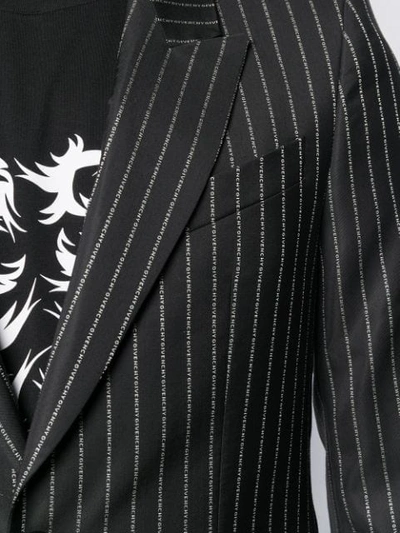 Shop Givenchy Logo Pinstriped Suit In Black
