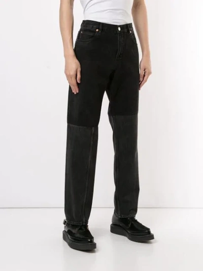 Shop Martine Rose Two-piece Jeans In Black