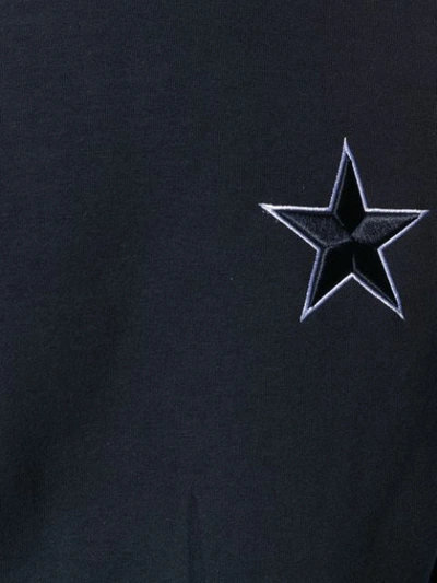 Shop Emporio Armani Star Embroidered Sweatshirt In Blue