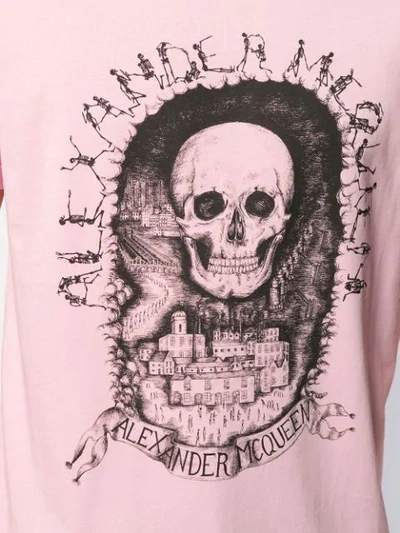 Shop Alexander Mcqueen T-shirt Mit Totenkopf-print In Pink