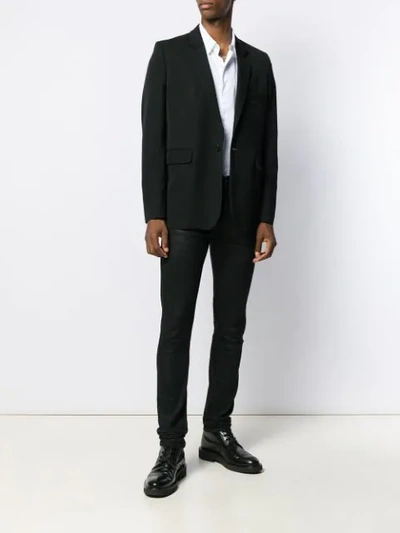 Shop Ann Demeulemeester Fitted Blazer In Black