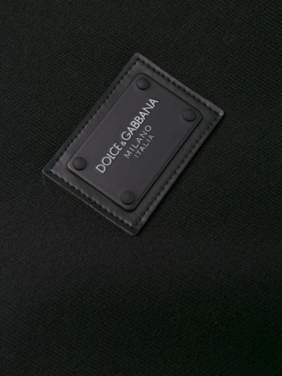 Shop Dolce & Gabbana Logo Patch Hoodie In Black