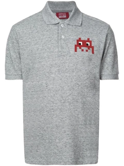 Shop Mostly Heard Rarely Seen 8-bit Pixel Polo Shirt - Grey