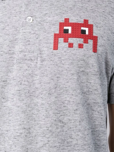 Shop Mostly Heard Rarely Seen 8-bit Pixel Polo Shirt - Grey