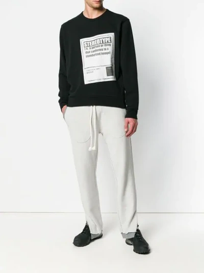 Shop Maison Margiela 'stereotype' Sweatshirt In Black