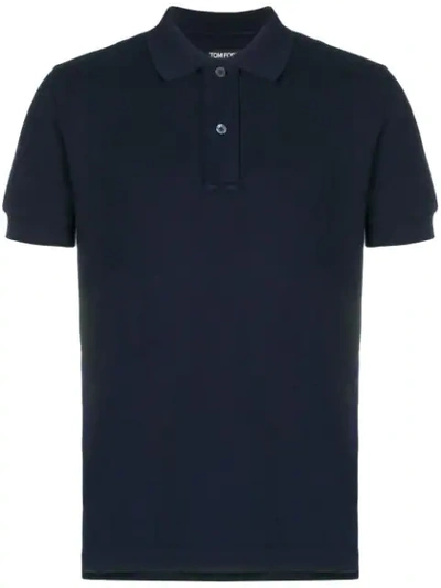 Shop Tom Ford Classic Polo Shirt In Blue