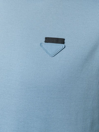Shop Prada Logo Plaque T In Blue