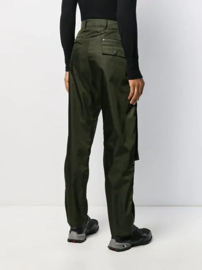 Shop Prada Technical Zipped Trousers In F0161 Militare