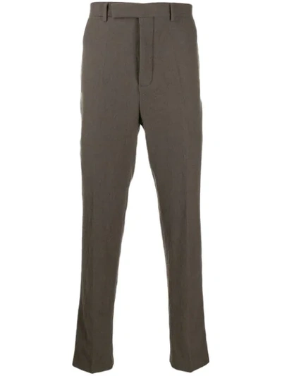 Shop Rick Owens Straight Leg Trousers In Grey