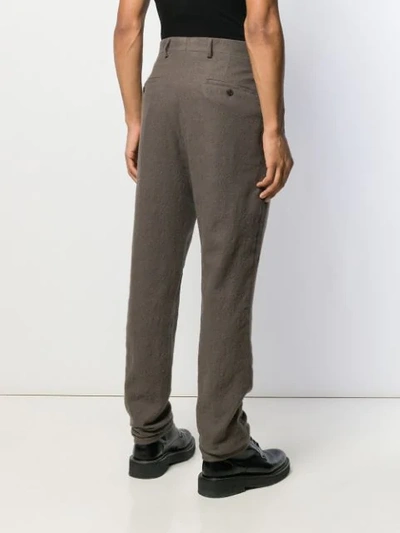 Shop Rick Owens Straight Leg Trousers In Grey