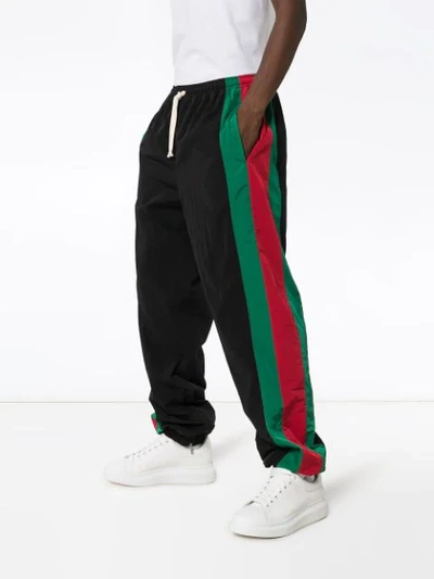 Shop Gucci Side Stripe Shell Sweatpants In 1060 Multicoloured