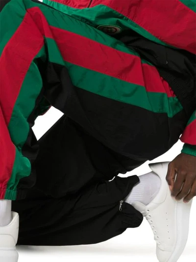 Shop Gucci Side Stripe Shell Sweatpants In 1060 Multicoloured