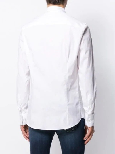 Shop Philipp Plein Diamond Cut Statement Shirt In White