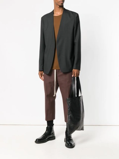 Shop Rick Owens Cropped Trousers - Brown