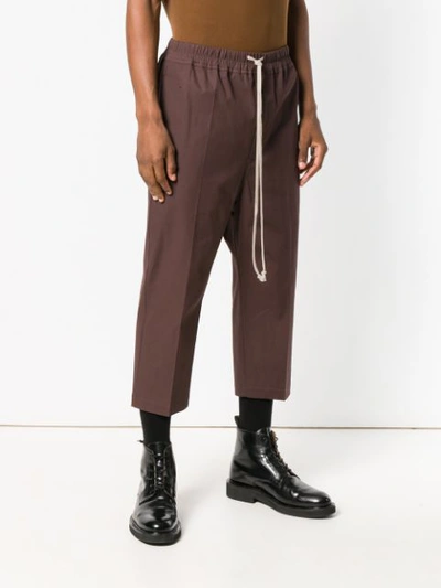 Shop Rick Owens Cropped Trousers - Brown