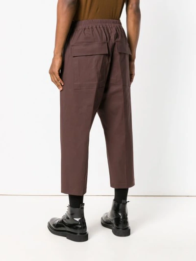 Shop Rick Owens Cropped Trousers - Brown