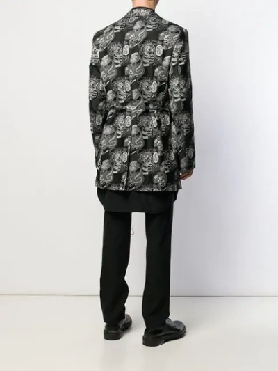 Shop Comme Des Garçons Homme Deux Graphic Print Blazer In Black