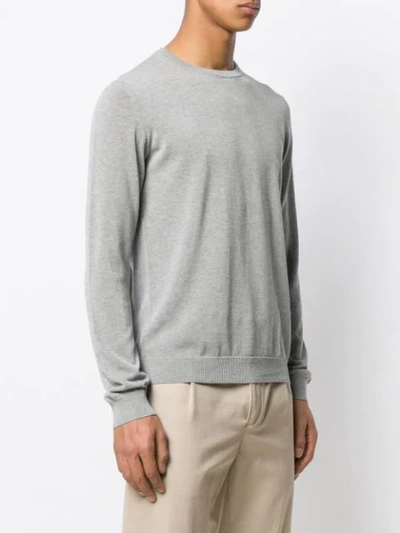 Shop Zanone Fine Knit Sweater In Grey