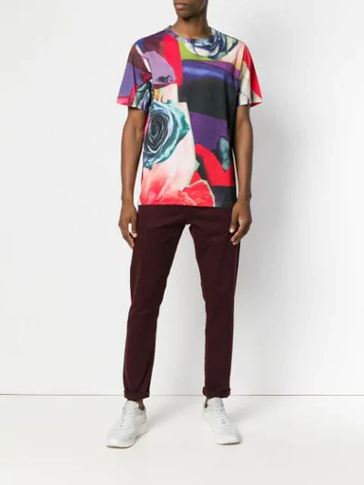 Shop Paul Smith Rose Collage Print T In Multicolour