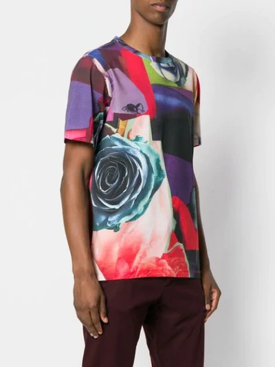 Shop Paul Smith Rose Collage Print T In Multicolour