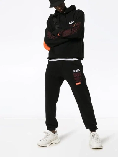 Shop Heron Preston Nasa Logo Track Pants In Black