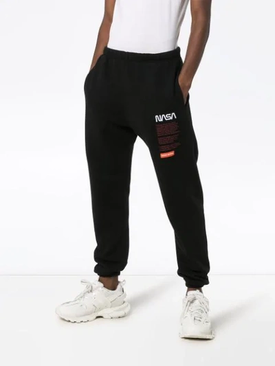 Shop Heron Preston Nasa Logo Track Pants In Black