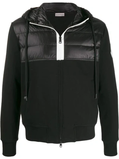 Shop Moncler Padded Panel Track Jacket In Black