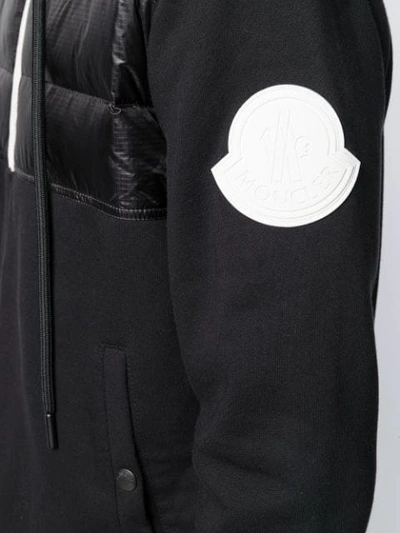 Shop Moncler Padded Panel Track Jacket In Black