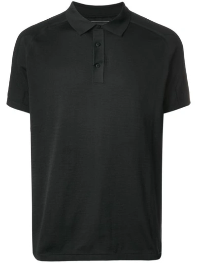 Shop Napapijri Logo Print Polo Shirt - Black